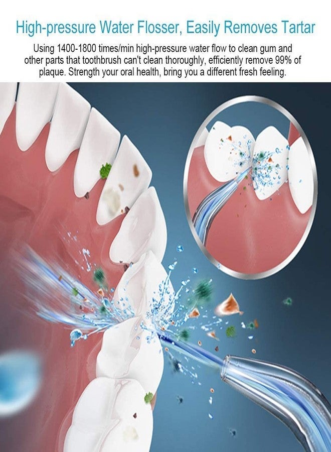 JD PRO Cordless Dental Flosser for Teeth, 3 Modes Dental Oral Irrigator, Portable & Rechargeable IPX7 Waterproof with 240ml Detachable Water Tank Teeth Cleaner Picks for Home & Travel - Image 5